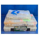Assorted Fishing Tackle Boxes & Accessories Lot