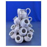 Clustered Glass Pitcher Form Art Sculpture