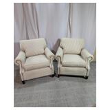 Harper Accent Chairs with Striped Upholstery