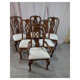 Chippendale Style Dining Chairs with Upholstered
