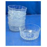 Vintage Clear Cut Glass Dessert Bowls