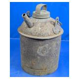 Rustic Metal Oil Can Container