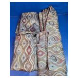 Geometric Ogee Grommet Curtain Panels Lot