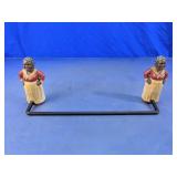 Folk Art Lady Figure Letter Holder