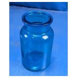 Blue Glass Apothecary Jar Vase
