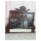 Victorian Style Mahogany Wall Mirror