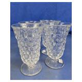 Clear Pressed Glass Goblets Set