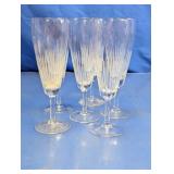 Etched Champagne Flute Glasses Set