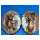 Woodland Deer Wall Plaques Pair