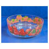 Vintage Claireï¿½s Strawberry Clear Glass Serving