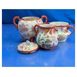 Japanese Kutani Style Ceramic Serving Pieces