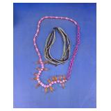 Multi-Strand Seed Bead & Spike Necklace