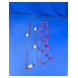 Beaded & Geometric Strand Necklace
