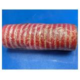 Red & White Mesh Ribbon Roll