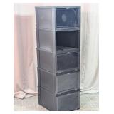 Stackable Plastic Drop-Front Shoe Boxes