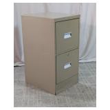 2-Drawer Metal Filing Cabinet - Tan
