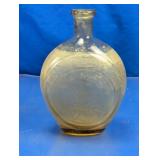 Vintage Embossed Glass Barber Bottle