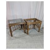 Bamboo and Rattan End Tables