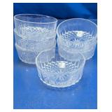 Vintage Clear Cut Glass Dessert Bowls