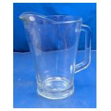 Clear Glass Beverage Pitcher with Handle