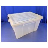Clear Plastic Storage Tote with Lid