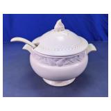Glass Soup Tureen w/ Ladle