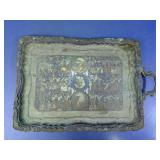 Egyptian Revival Metal Serving Tray