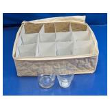 Assorted Clear Drinkware Set of 12 with Case