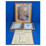 Vintage Inspirational Religious Wall Art Plaque