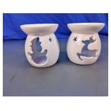 Ceramic Reindeer Snowman Wax Melt Burner