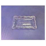 Embossed Glass Last Supper Trinket Dish
