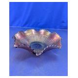 Carnival Glass Ruffle Bowl