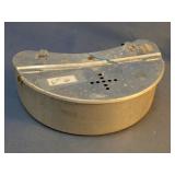 Vintage Aluminum Kidney-Shaped Belt Bait Box
