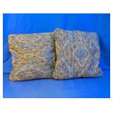 Vintage Jacquard Tapestry Throw Pillows Duo