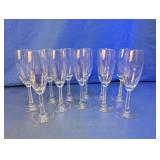 Elegant Clear Glass Champagne Flutes Lot