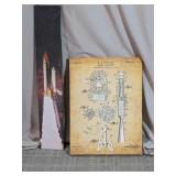 Space Shuttle & Rocket Patent Canvas Wall Art Set