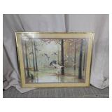 Framed Duck Print Wall Art