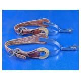 Leather Riding Spurs With Straps