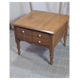Wood End Table With Drawer