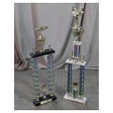 Vtg. Large Award Trophies Car Show & Display Duo