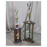 Vintage Large Auto Show Trophy Duo