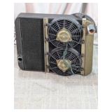 Vintage Automotive Radiator w/Dual Electric Fans