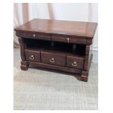 Wood TV Stand with Storage Drawers