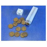 US 1937ï¿½1941 Lincoln Wheat Penny Roll w/ Tube