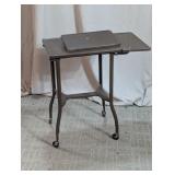 Metal Drop Leaf Rolling Utility Table