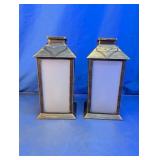 Set of 2 Outdoor Solar Lanterns
