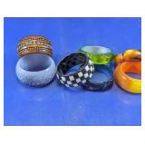 Vintage & Modern Chunky Bangle Bracelet Lot