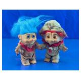 Vintage Ace Novelty Troll Scouts Dolls Duo