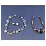 Vintage Jewelry Set & Beaded Choker Lot