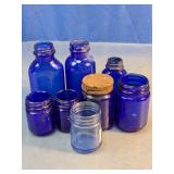 Cobalt Blue Glass Bottle Assortment